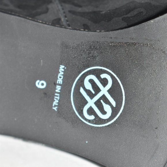 ROSS & SNOW ROSINA LEATHER BLOCK WEATHERPROOF BOOT BLACK CAMO 9 (1)(TB18) - Picture 8 of 9